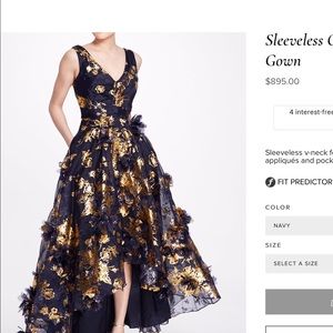 Marchesa Notte High Low Evening Gown